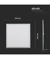 Outlet: 60x60 LED paneel, 32W - Hoogte: 13mm, 120lm/W, witte rand