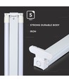 V-Tac 150 cm dubbel LED basisarmatuur - Inclusief 2 stuks 22W LED buizen, IP20