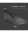 6W LED wandlamp - IP65 buiten, zwart, incl. lichtbron