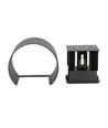 5W LED wandlamp - IP65 buiten, rond, zwart, verstelbare stralingshoek, incl. lichtbron