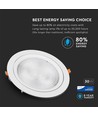 30W Ø22,5cm LED spotlight - Zaaggat: Ø19,5 cm, Afmetingen: Ø22,5 cm, 3 cm hoog, Samsung LED chip