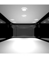 30W Ø22,5cm LED spotlight - Zaaggat: Ø19,5 cm, Afmetingen: Ø22,5 cm, 3 cm hoog, Samsung LED chip
