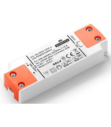 Een compacte LED driver die de stroomtoevoer reguleert voor LED verlichting.