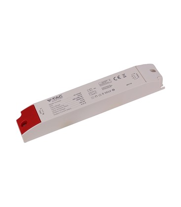 Een 100W 24V DC spatwaterdichte voeding voor LED-strips met IP44 classificatie.
